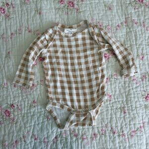 Spearmint Love bamboo onesie size newborn